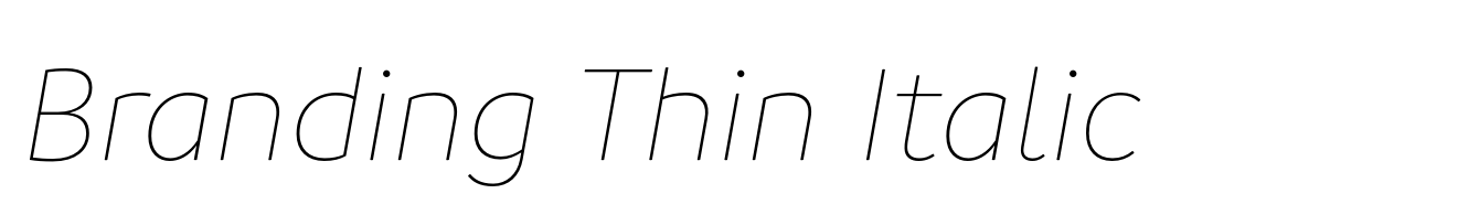 Branding Thin Italic
